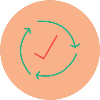 Zaman doldu. Web simgesi basit illüstrasyon