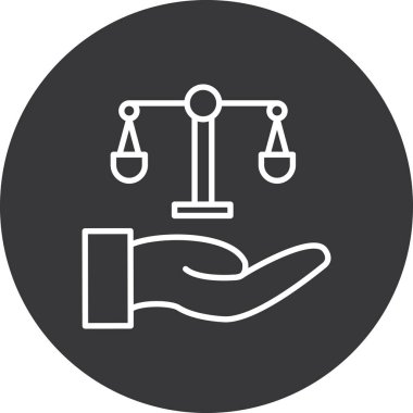 Bir madeni para simgesini tutan el, satır biçimi