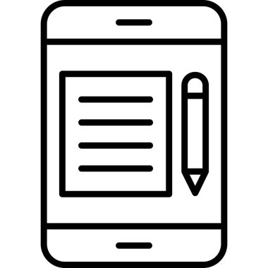 cep telefonu simgesi, basit tasarım vektör çizimi