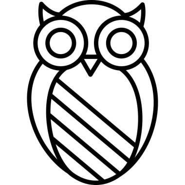 Baykuş simgesi. özet vektörü