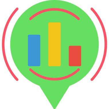 konum pin konumu simgesi düz biçimli