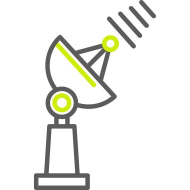 uydu anten vektör çizgisi simgesi dekoru