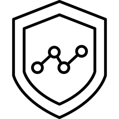 Kalkan. Web simgesi basit illüstrasyon