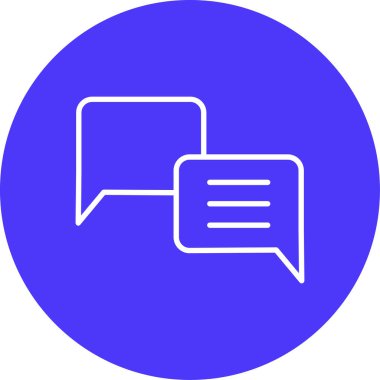 Sohbet web simgesi vektör illüstrasyonu