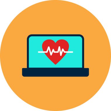 Kalp simgesi, vektör illüstrasyonu basit tasarım