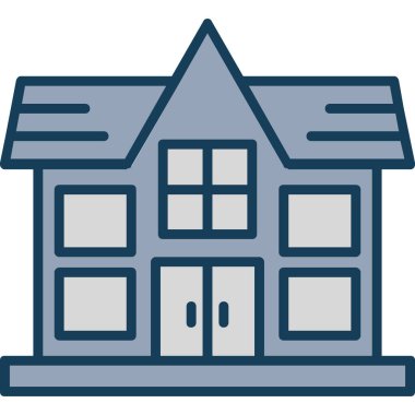 Ev. Web simgesi basit illüstrasyon