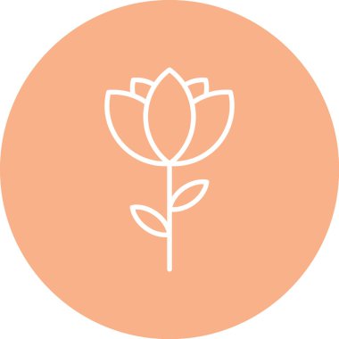 Çiçek simgesinin vektör illüstrasyonu