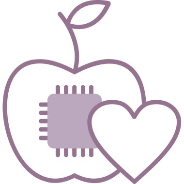 Elma. Web simgesi basit illüstrasyon