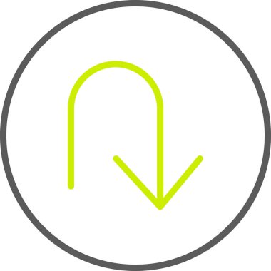 İnce çizgi biçiminde ok simgesi indir