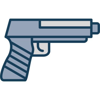 silah simgesi, basit vektör illüstrasyonu