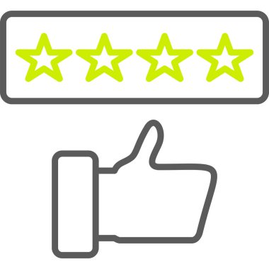 Reyting. Web simgesi basit tasarım