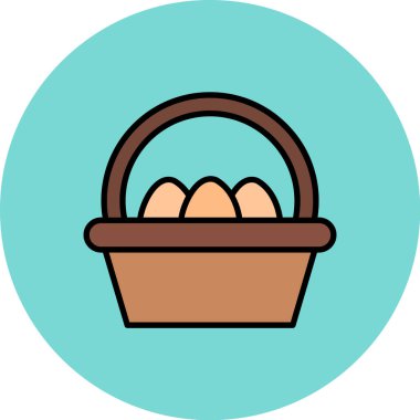 Sepet. Web simgesi basit illüstrasyon