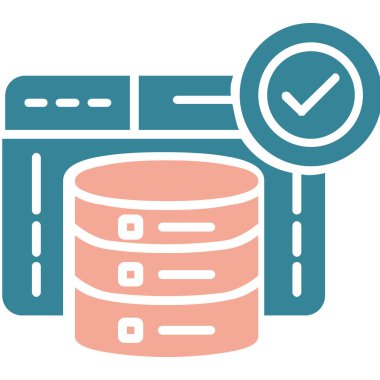 Düz simgeler, sunucu ve sunucu.