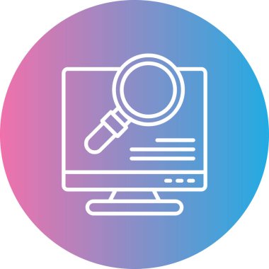 Arama simgesi vektör illüstrasyonu