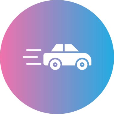 Bir araba simgesinin vektör illüstrasyonu