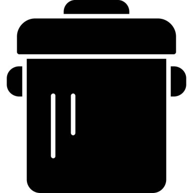 Yemek ikonu. Beyaz arkaplanda izole edilmiş web tasarımı için pişirme vektörü sembolünün basit bir gösterimi