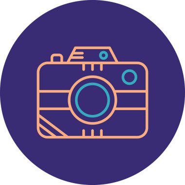 eşsiz kamera simgesi çizgi vektörü