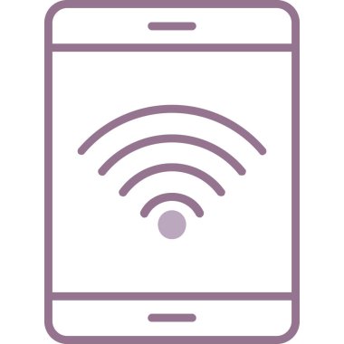 Kablosuz. Web simgesi basit illüstrasyon