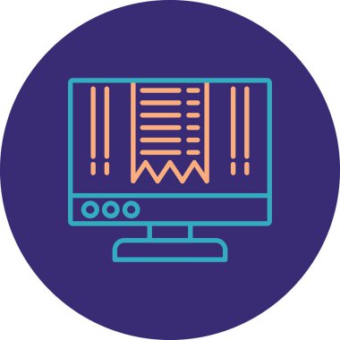 Bilgisayar. Web simgesi basit illüstrasyon