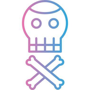 Kurukafa simgesi vektör illüstrasyonu