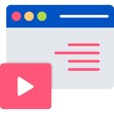 video web simgesi, vektör çizim