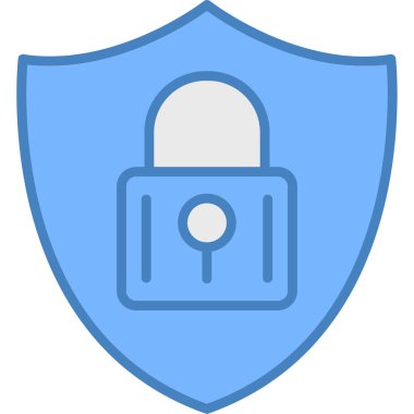 güvenli ağ simgesi basit illüstrasyon