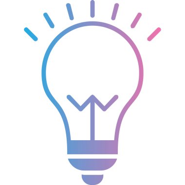 Ampul. Web simgesi basit illüstrasyon