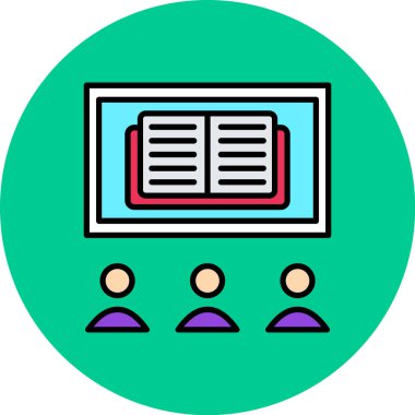 Kitap. Web simgesi basit illüstrasyon