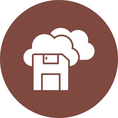 bulut depolama simgesi, vektör illüstrasyonu