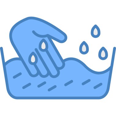 Su damlaları vektör illüstrasyon tasarımlı eller