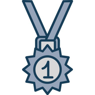 Madalya Ödülü simge vektör illüstrasyon izole