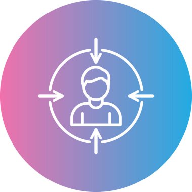 Bir insan simgesinin vektör illüstrasyonu