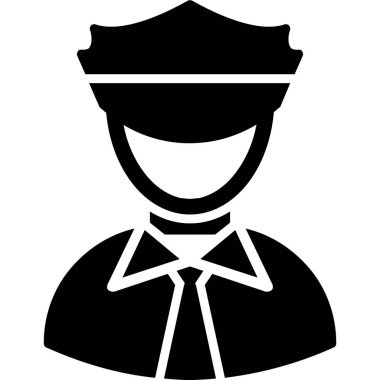 Polis simgesi, vektör illüstrasyonu