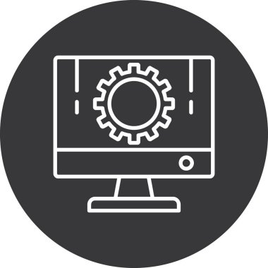 Bilgisayar simgesinin vektör illüstrasyonu