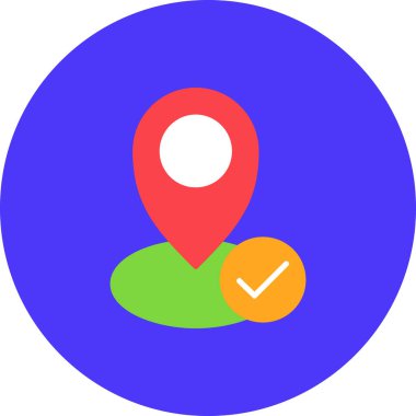 konum. Web simgesi basit illüstrasyon