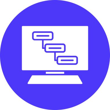 Bilgisayar. Web simgesi basit illüstrasyon