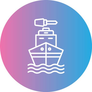 basit bir gemi vektör simgesi