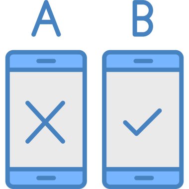 Bir smartphone simge vektör çizim