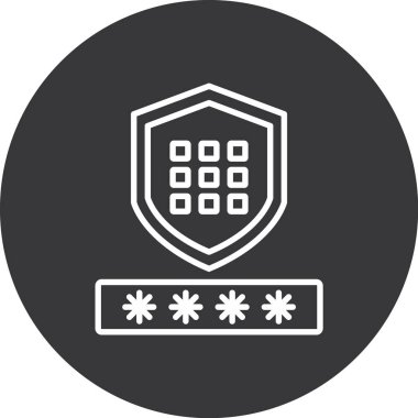 Bir kalkan simgesinin vektör illüstrasyonu