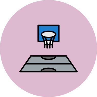 Basketbol topu ikonu vektör illüstrasyon tasarımı