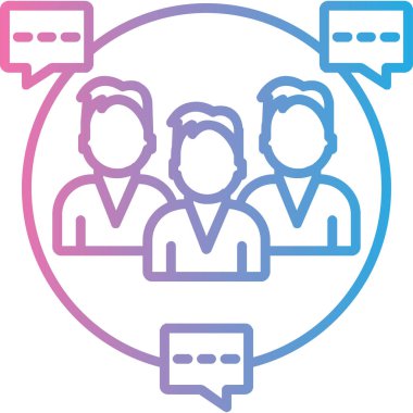 Konuşma yap. Web simgesi basit illüstrasyon