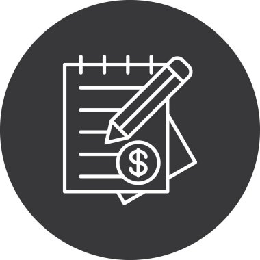 Dolar işaretli kağıdın vektör illüstrasyonu