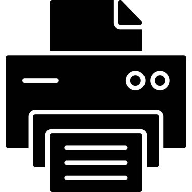 Yazıcı. Web simgesi basit illüstrasyon