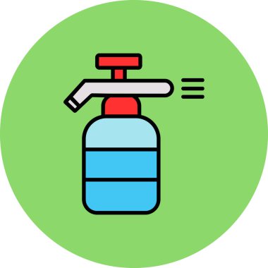 Sprey şişe. Basit resimleme