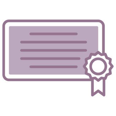 Diploma sertifika izole simgesi