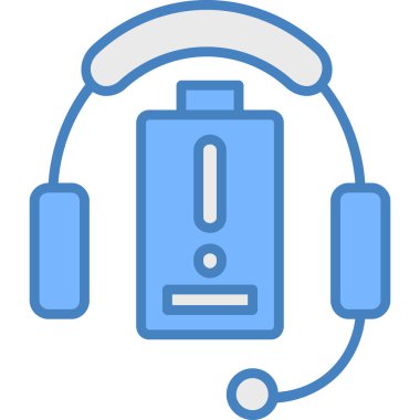 Kulaklık. Web simgesi basit illüstrasyon