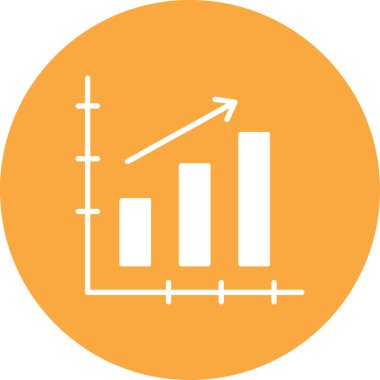 iş grafiği simgesi, vektör illüstrasyonu