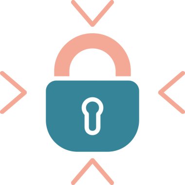 Modern b 'nin vektör illüstrasyonu simgesinden yoksun asma kilit