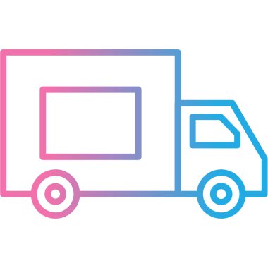 Kamyon simgesinin vektör illüstrasyonu