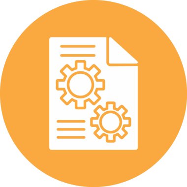 Modern belge simgesinin vektör illüstrasyonu